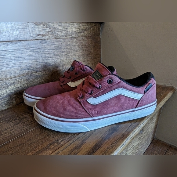 VANS Old Skool Maroon and White youth size 4 - Picture 5 of 8